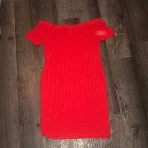 A summer time off the shoulder dress